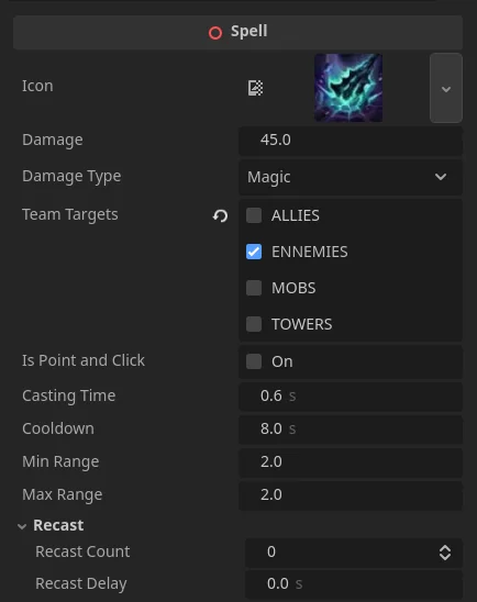 Spells demonstration