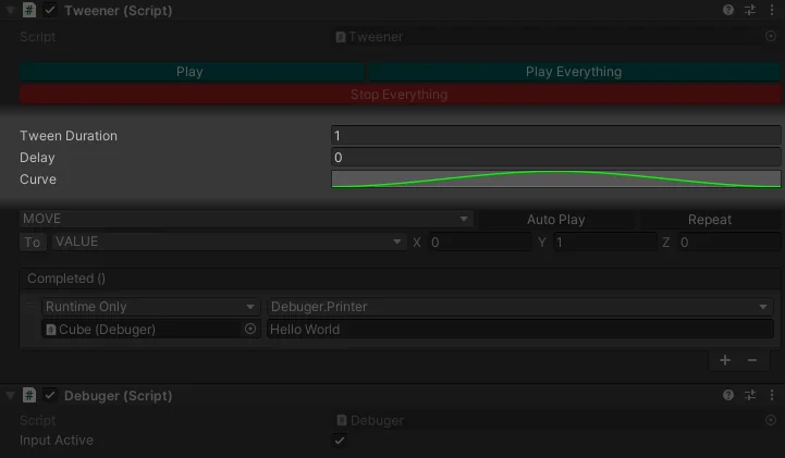 Parameters demonstration