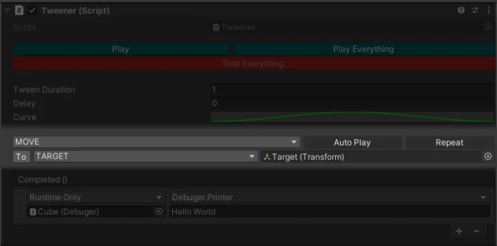 Tween Target Mode demonstration